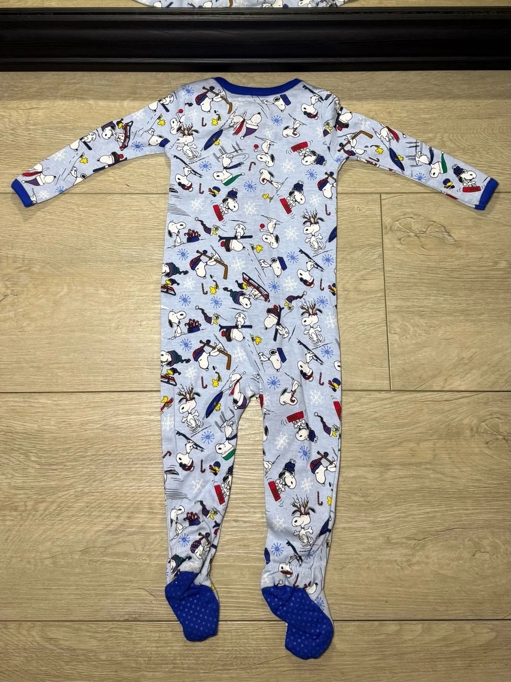 New Y2K 2000 Kids / Toddlers Peanuts Vera Bradley Snoopy Skiing Romper Onesie